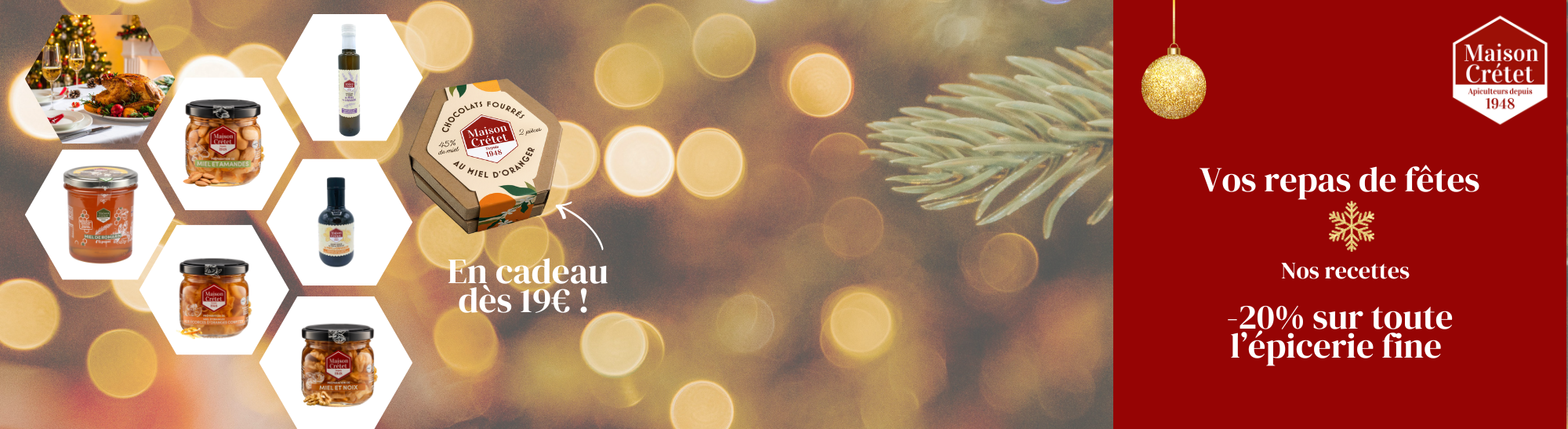 -20% sur l'épicerie fine + 1 boîte de chocolat offerte dès 19€ d'achat